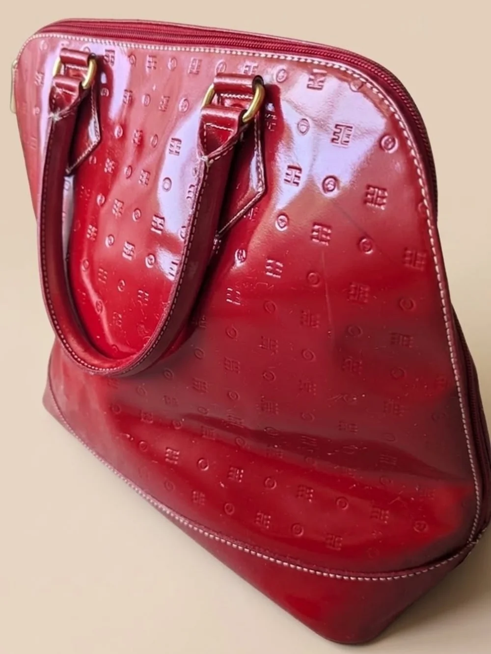 Arcadia Red Patent Leather Purse